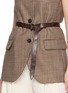  - BRUNELLO CUCINELLI - 腰带饰格纹马甲