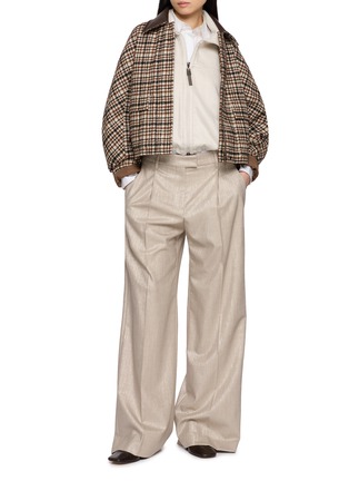 模特儿示范图 - 点击放大 - BRUNELLO CUCINELLI - Wide Leg Sparkling Pants