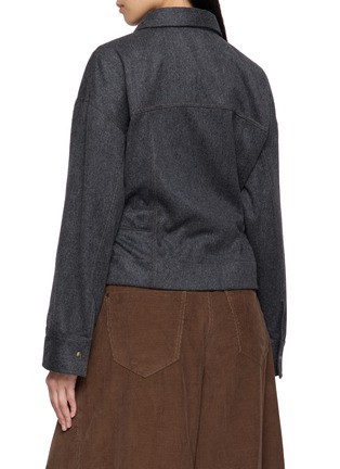 背面 - 点击放大 - BRUNELLO CUCINELLI - Cropped Belted Wool Shirt Jacket