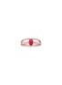 首图 - 点击放大 - LC COLLECTION JEWELLERY - 18K Rose Gold Diamond Ruby Ring — Size US 7