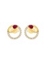 首图 - 点击放大 - LC COLLECTION JEWELLERY - Circle 18K Gold Diamond Ruby Earrings
