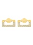首图 - 点击放大 - LC COLLECTION JEWELLERY - Open Rectangle 18K Gold Diamond Earrings