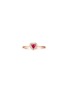 首图 - 点击放大 - LC COLLECTION JEWELLERY - Heart 18K Rose Gold Diamond Ruby Ring — US 7