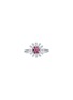 首图 - 点击放大 - LC COLLECTION JEWELLERY - 18K White Gold Diamond Ruby Ring — US 7