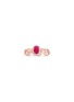 首图 - 点击放大 - LC COLLECTION JEWELLERY - 18K Rose Gold Diamond Ruby Ring — US 7