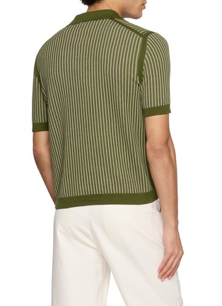 背面 - 点击放大 - PIACENZA 1733 - Sailor Ribbed Knit Sailor Polo Shirt