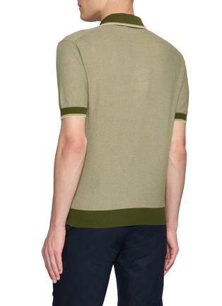背面 - 点击放大 - PIACENZA 1733 - Contrast Trim Cotton Polo Shirt