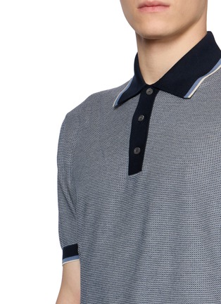  - PIACENZA 1733 - Contrast Trim Cotton Polo Shirt