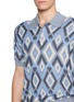  - PIACENZA 1733 - Argyle Knit Silk Cotton Polo Shirt