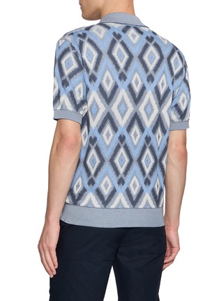 背面 - 点击放大 - PIACENZA 1733 - Argyle Knit Silk Cotton Polo Shirt