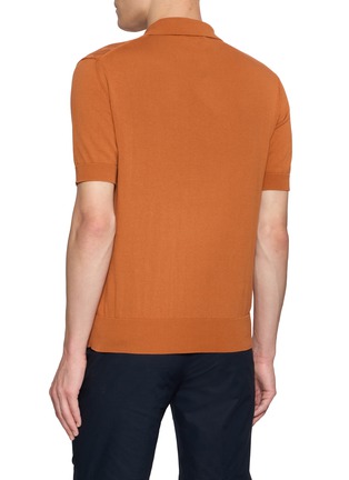 背面 - 点击放大 - PIACENZA 1733 - Diamond Open-Knit Cotton Polo Shirt
