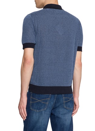 背面 - 点击放大 - PIACENZA 1733 - Quarter Zip Knit Silk Linen Polo Shirt