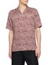 首图 - 点击放大 - TOMORROWLAND - Batik Print Open-Collar Short Sleeve Shirt
