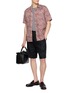 模特儿示范图 - 点击放大 - TOMORROWLAND - Batik Print Open-Collar Short Sleeve Shirt