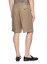 背面 - 点击放大 - TOMORROWLAND - Back Belt Pleated Linen Shorts