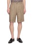 首图 - 点击放大 - TOMORROWLAND - Back Belt Pleated Linen Shorts