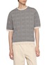 首图 - 点击放大 - TOMORROWLAND - Checked Contrast-Rib Half-Sleeve Knit Tee
