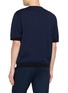背面 - 点击放大 - TOMORROWLAND - Checked Contrast-Rib Half-Sleeve Knit Tee