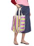 模特儿示范图 - 点击放大 - NOTICE ME - Striple Canvas Tote Bag