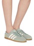 模特儿示范图 - 点击放大 - ADIDAS - 女款 GAZELLE LO PRO 系带运动鞋