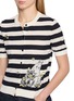  - MO&CO. - X MOOMIN Short Sleeve Jacquard Striped Knit Cardigan