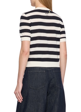 背面 - 点击放大 - MO&CO. - X MOOMIN Short Sleeve Jacquard Striped Knit Cardigan