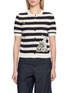 首图 - 点击放大 - MO&CO. - X MOOMIN Short Sleeve Jacquard Striped Knit Cardigan