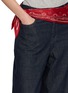  - MO&CO. - Scarf Denim Bermuda Shorts