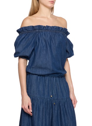 细节 - 点击放大 - MO&CO. - Off Shoulder Denim Top