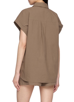 背面 - 点击放大 - MATTEAU - Cap Sleeve Cotton Shirt