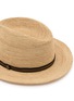 细节 - 点击放大 - BORSALINO - Striped Ribbon Trim Raffia Hat