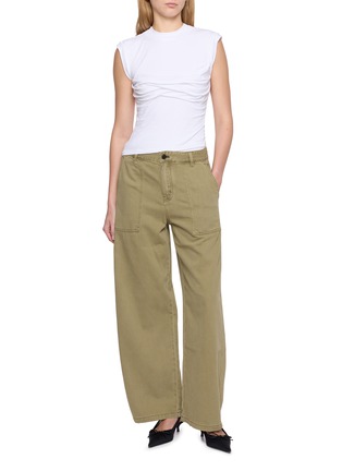 模特儿示范图 - 点击放大 - NOIR - Cotton Berrel Pants