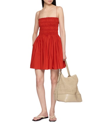 模特儿示范图 - 点击放大 - MATTEAU - Shirred Bodice Cotton Mini Dress