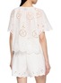背面 - 点击放大 - MATTEAU - Short Sleeve Floral Broderie Cotton Blouse