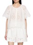 首图 - 点击放大 - MATTEAU - Short Sleeve Floral Broderie Cotton Blouse