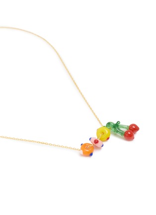 细节 - 点击放大 - SORBET ISLAND - Cherry charm Gold Plated Necklace