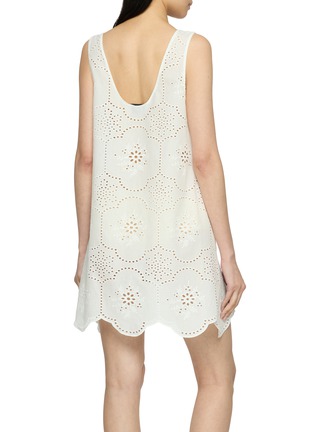 背面 - 点击放大 - MATTEAU - Broderie Scalloped Hem Cotton Tank Mini Dress