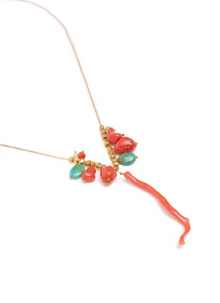细节 - 点击放大 - UNTITLEDITION - Gold Plated Vermeil Silver Natural Stones Necklace