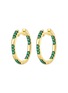 首图 - 点击放大 - LC COLLECTION JEWELLERY - 18K Gold Emerald Hoop Earrings