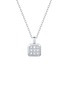 首图 - 点击放大 - LC COLLECTION JEWELLERY - 18K White Gold Princess Cut Diamond Pendant Necklace