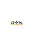 首图 - 点击放大 - LC COLLECTION JEWELLERY - Floral 14K Gold Diamond Blue Sapphire Ring — US 7