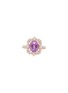首图 - 点击放大 - LC COLLECTION JEWELLERY - 14K Rose Gold Diamond Amethyst Ring — Size US 7