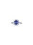 首图 - 点击放大 - LC COLLECTION JEWELLERY - 18K White Gold Diamond Blue Sapphire Ring — Size HK 14 /EU 54