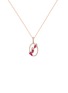 首图 - 点击放大 - LC COLLECTION JEWELLERY - 18K Rose Gold Diamond Ruby Pendant Necklace