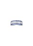 首图 - 点击放大 - LC COLLECTION JEWELLERY - 14K White Gold Baguette Cut Diamond Blue Sapphire Ring — Size US 7