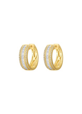 细节 - 点击放大 - LC COLLECTION JEWELLERY - 18K Gold Diamond Hoop Earrings