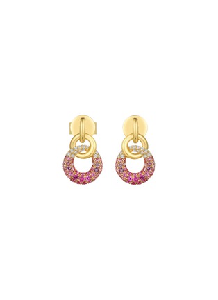 细节 - 点击放大 - LC COLLECTION JEWELLERY - 18K Yellow Gold Diamond Pink Sapphire Earrings