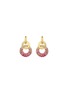 首图 - 点击放大 - LC COLLECTION JEWELLERY - 18K Yellow Gold Diamond Pink Sapphire Earrings