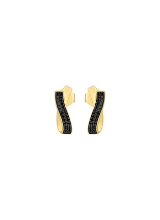 细节 - 点击放大 - LC COLLECTION JEWELLERY - 18K Gold Black Diamond Earrings