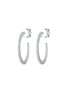 首图 - 点击放大 - LC COLLECTION JEWELLERY - 14K White Gold Diamond Hoop Earrings